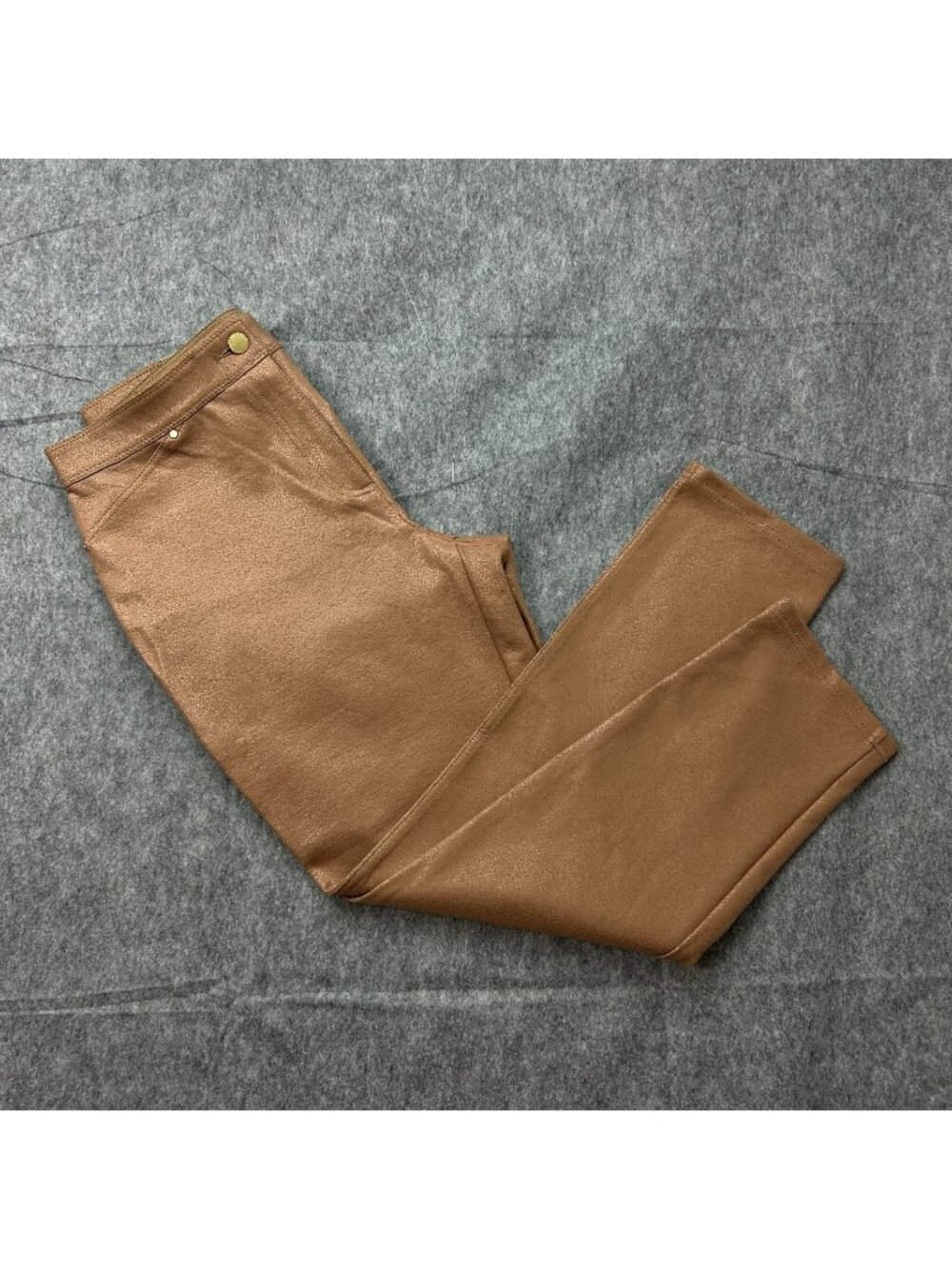 Chico's Outlet Foiled Ponte Faux Pocket Ankle Pants Women's Size 0.5 / 6 NWT